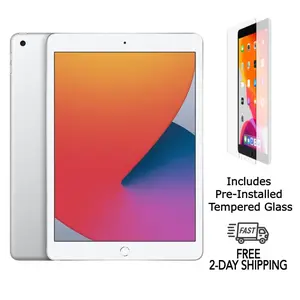 Refurbished Apple iPad 7th Gen A2200 (WiFi + Cellular Unlocked) - Excellent Condition with Pre-Installed Tempered Glass & 1 Year Warranty
