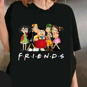 Women's Black El Chavo Del 8 T-Shirt - Iconic Character Art, Streetwear, Casual Wear, Comfy Simple Fabric