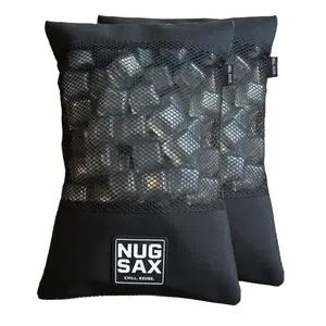 NUGSAX The Duo - (2 pack) BPA-Free Reusable Ice Cubes and Bag