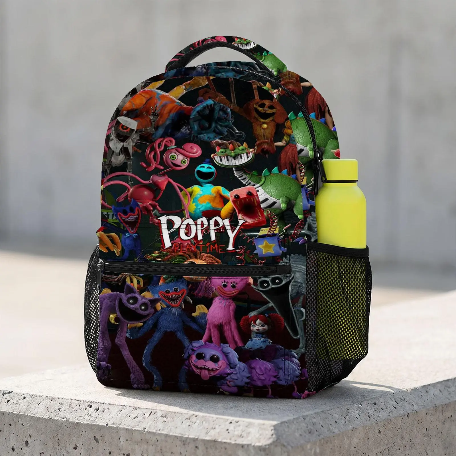 Poppy-Playtime Cute Cartoon School Backpack for Teen Girls | Aesthetic Print Bookbag for Kids & Students | Large Capacity Casual Daypack Kawaii Backpack Trendy Backpack