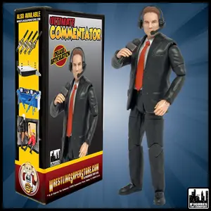 Ultimate Commentator Announcer With Deluxe Articulation for WWE & AEW Wrestling Action Figures
