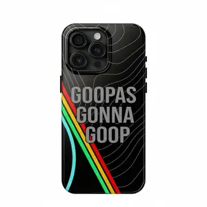 Goopas Gonna Goop Funny Slogan Case for iPhone 17 16 15 14 13 12 11 Pro Max, Vintage Rainbow Line Art Phone Cover, Protective Aesthetic Case, Viral TikTok Phone Accessory