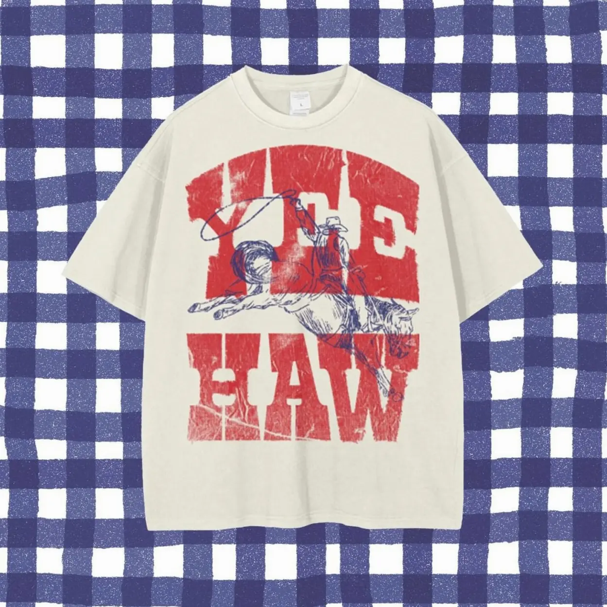 WESTERN GRAPHIC TEE V1 Cowboy Shirts Yeehaw vintage tee oversized fit cowgirl graphic tee distressed oversized fit girly July 4th X6X