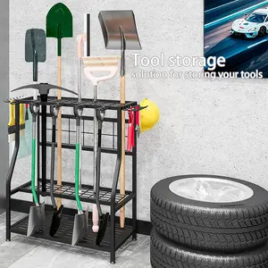 Garden Tool Organizer Holder Heavy Duty Steel Rack Up to 60 Long Handled Tools for Long-Handled, Broom, Shovel, Rake, Sturdy Heavy Rack for Outdoor, Yard Deals For You Days