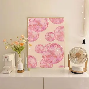 Disco Ball Pattern Unframed Painting, 1 Count Modern Canvas Wall Art, Unframed Art Print, Wall Decor for Home Living Room Bedroom Study Room, Home Decor