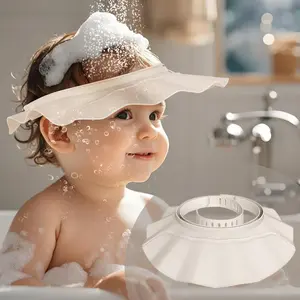 Walnut Tree Baby Shower Cap Hat Soft Adjustable Bath Head Cap Visor for Washing Hair Safe Shampoo Shower Bathing Protection Head Eye Ear Shampoo Caps for Toddler Baby Kids Children Makes the Bath More Fun One Size Fits All Waterproof Silicone Visor Hat
