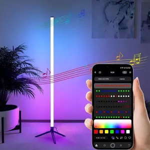LED Gaming Light RGB Atmosphere Lamp, Multifunctional Ambient Lights, Modern Style, Remote Control, Bluetooth-compatible Controlled, Linkable Wall Corner Light, Living Room Music Lamp, LED Mood Light