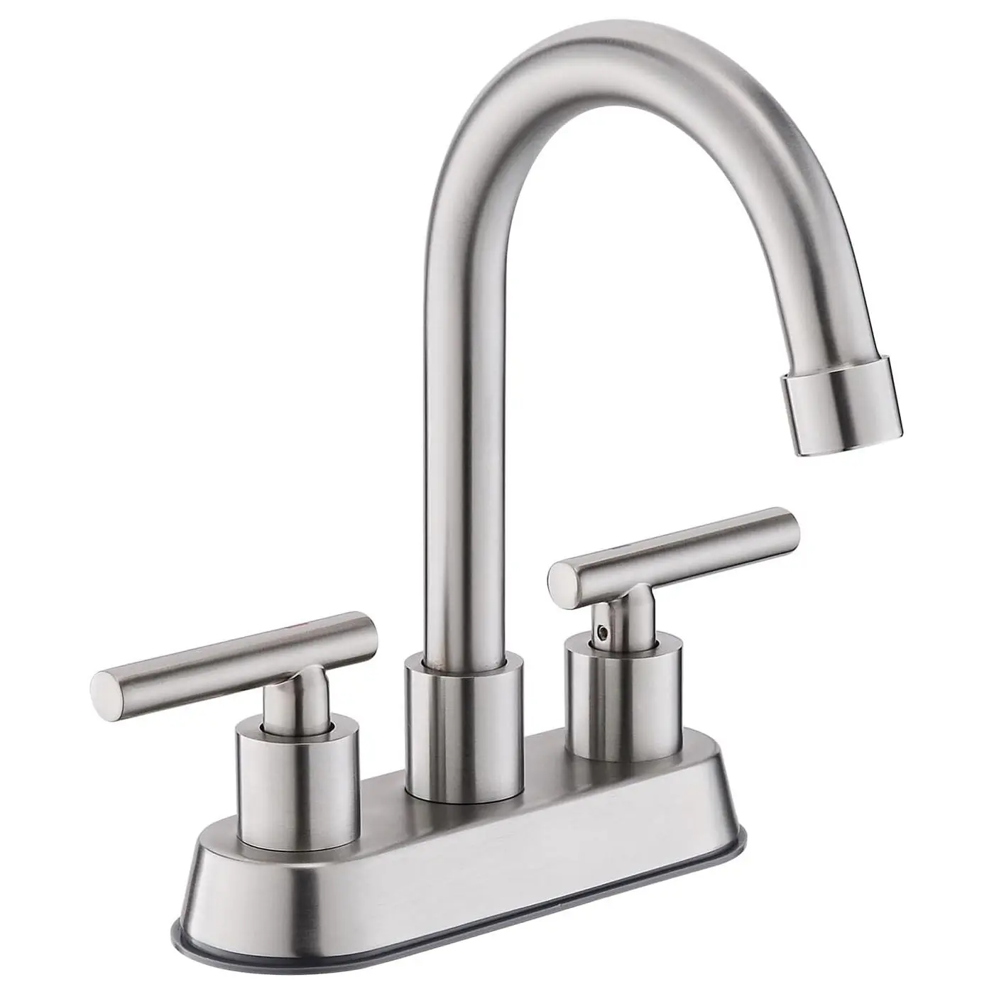 Bathroom Sink Mixer Valve, Fashionable 3-Hole Bathroom Faucet, Dual Handle Basin Tap, Bathroom Mixing Valve, Sink Tap, High Arc Faucet, Double Handle Faucet, Stainless Steel Faucet