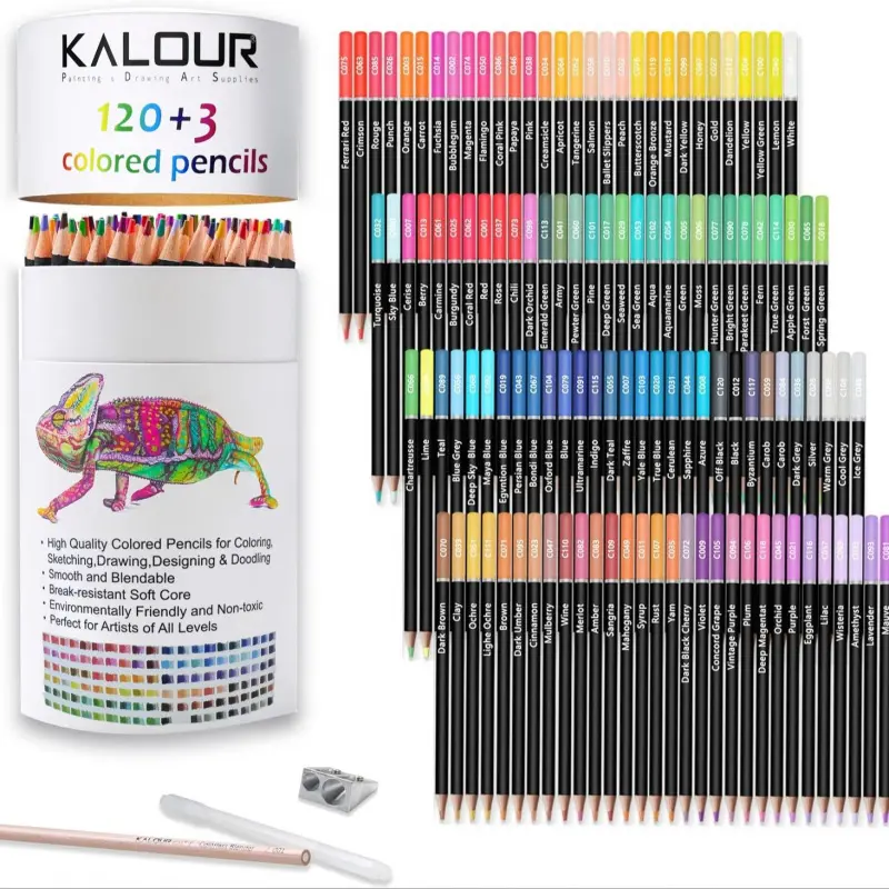 Premium Artistic Colored Pencils, 72/120 Colors Coloring Book Markers, Artists Soft Core with Vibrant Color, Ideal for Drawing Sketching Shading,Coloring Pencils for Adults Beginners, Artist Pencil Set, Art Supplies, Drawing Tools