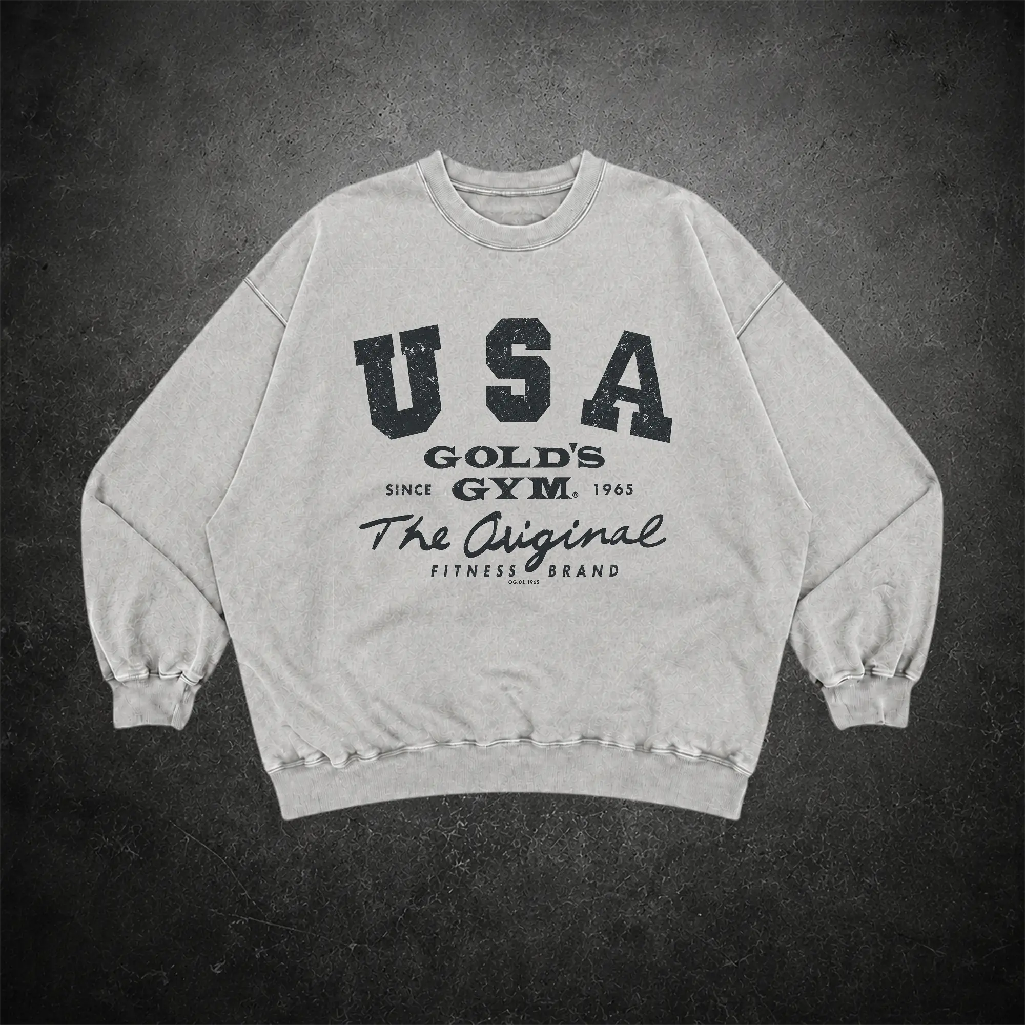 USA Golds Gym Original Sweatshirt, Gym Apparel, Workout Wear, Training Men's Top, Aesthetic Shirt, Discipline, Strength, Focus