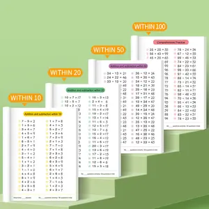 Addition/Subtraction Book for Kids, Numbers 1-100(4book), Handwriting workbooks, 64 Pages, Compact Size, Homeschool, Math Addition and Subtraction Enlightenment Training
