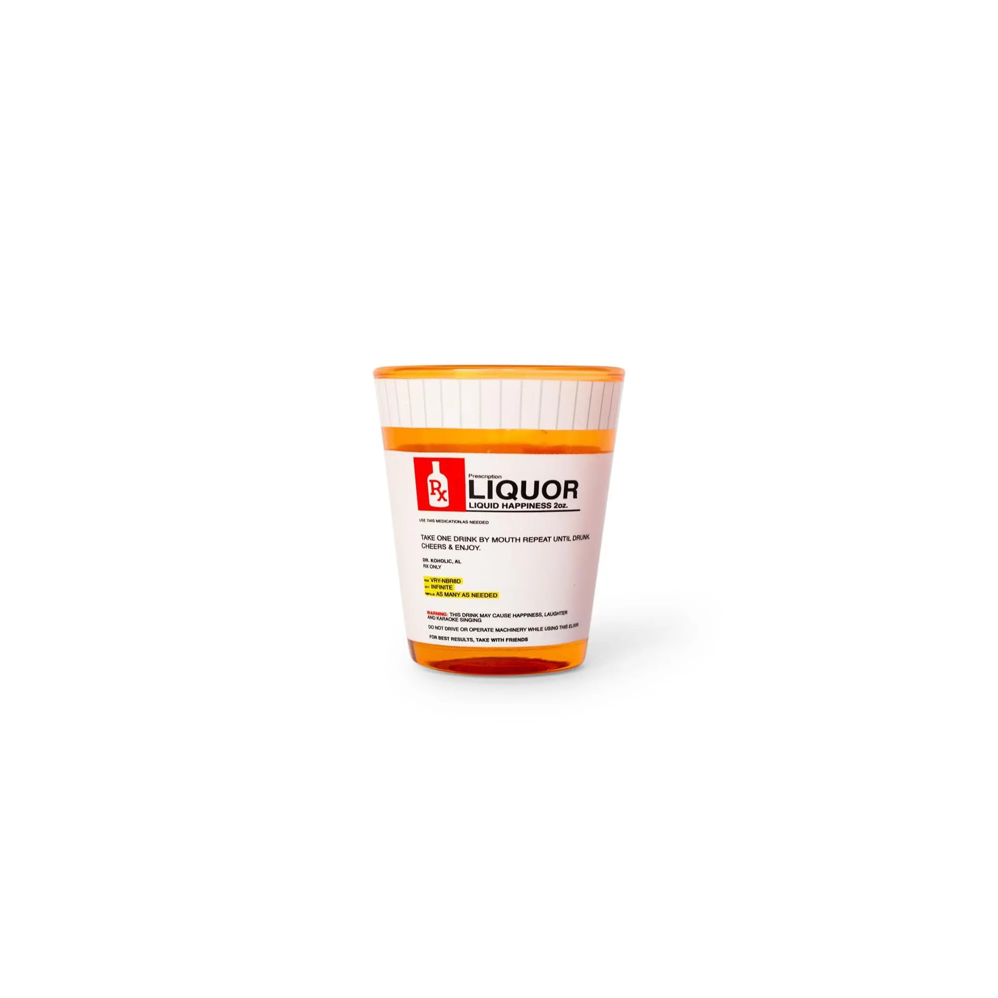 Rx Prescription Shot Glass | Holds 2 Ounces