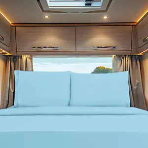 Elegant Comfort RV/Trailer 4-Piece Bed Sheet Set - 3 Line Embroidery, Hotel-Quality Softness for Travel