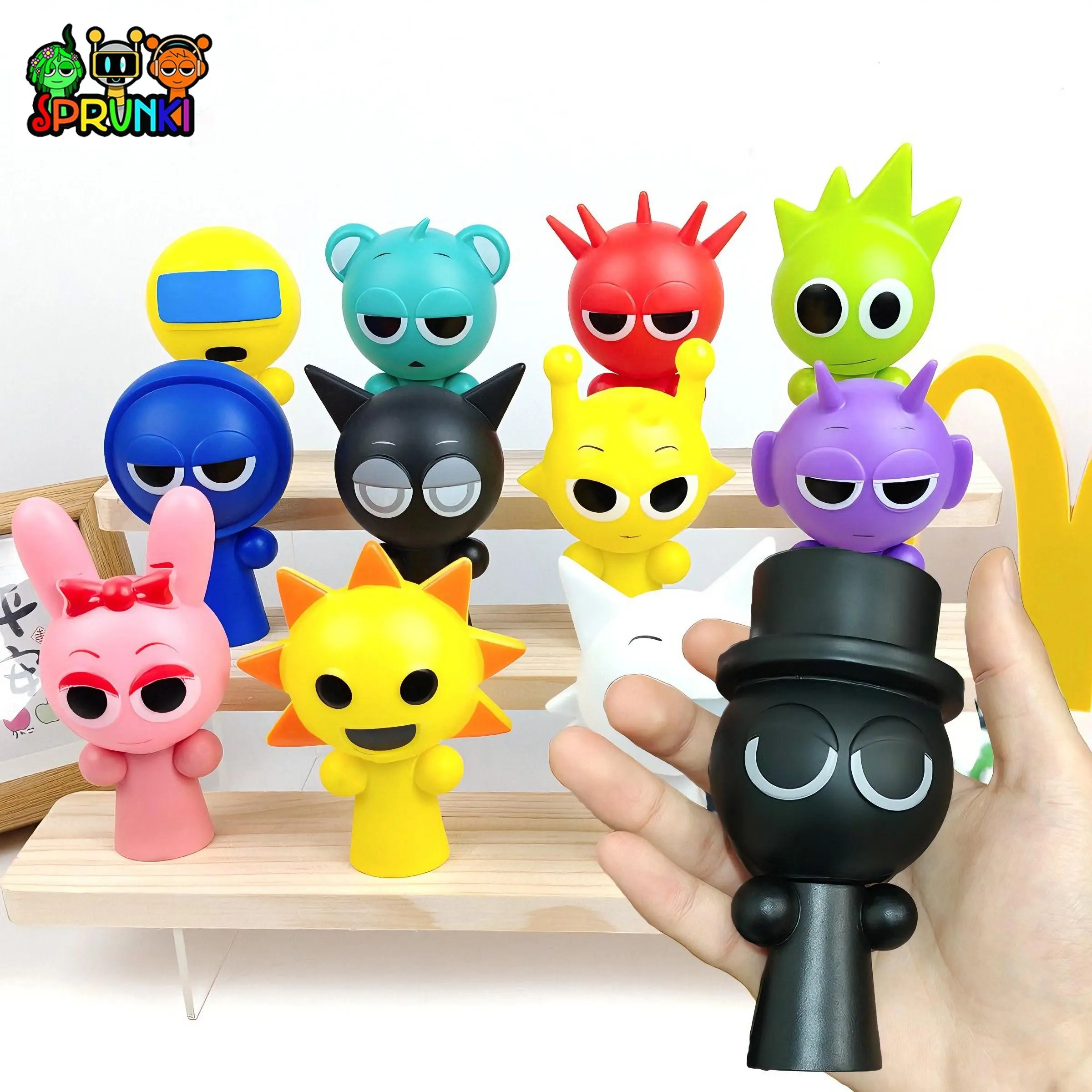 Christmas/new Year Stocking Stuffer, Incredibox Figurine, Articulating Figurines, Figures, 4inch Movable Head, Music Game Decor, Perfect Gift for Holidays, Articulated Figurines