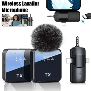 Wireless 3-in-1 Mini Microphone for iPhone/Android/Camera, 328ft Long Distance Transmission, 18H Enduring Battery, Professional Lavalier Mic for Audio Video Recording, Interview, Vlog Creation, Content Creators & Daily Shooting Users, Compact
