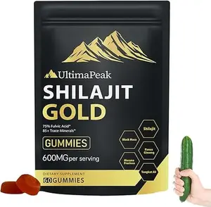 Shilajit Gummies for Men & Women | 85+ Trace Minerals & Fulvic Acid | Non-GMO Vegan Gummies for Energy & Wellness (1pc)