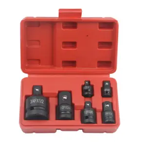 Impact Socket Adapter Set, 1/2" Drive Deep Socket Adapter Set, Durable CR-V Structure Socket Conversion Tool with Protective Case, Impact Sockets Set