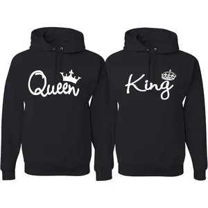 Queen/ King Matching Couple Unisex Hoodie 2D S-5XL, Queen King hoodies, King and Queen couple hoodies, His and hers hoodies Womenswear Clothes