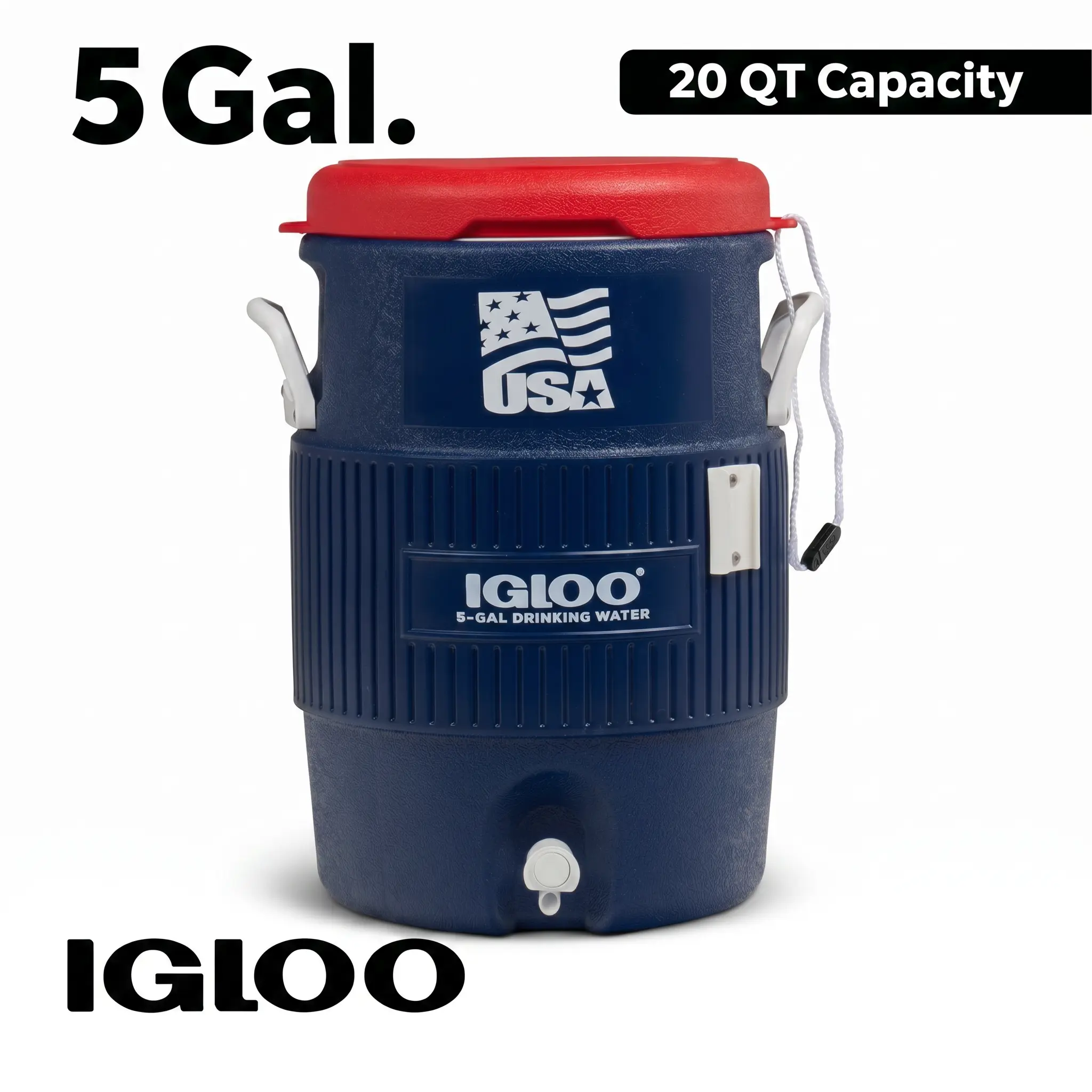 Igloo 5 Gallon Heavy-Duty beverage Jug, Red White and Blue