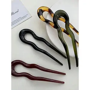 U-Shaped Geometric Design Hair Pin for Females, Grip-Focused Effortless Hair Accessory, Ideal for Party, Everyday Wear, Fashionable Pop Style
