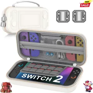 Switch Carrying Case for Nintendo Switch 2 (2025)/Switch/OLED, Switch Travel Carrying Case Hard Shell Protective for Nintendo Switch 2 Accessories, 10 Game Card Slots, Crush-resistant