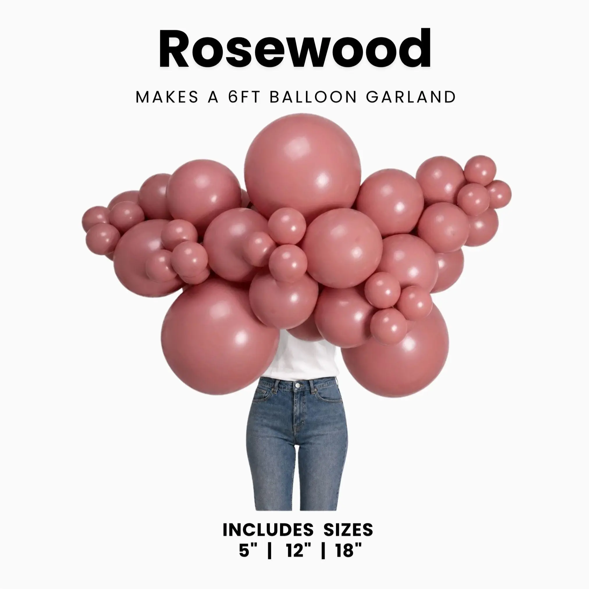 Rosewood Balloon Pack with Optional Add-Ons