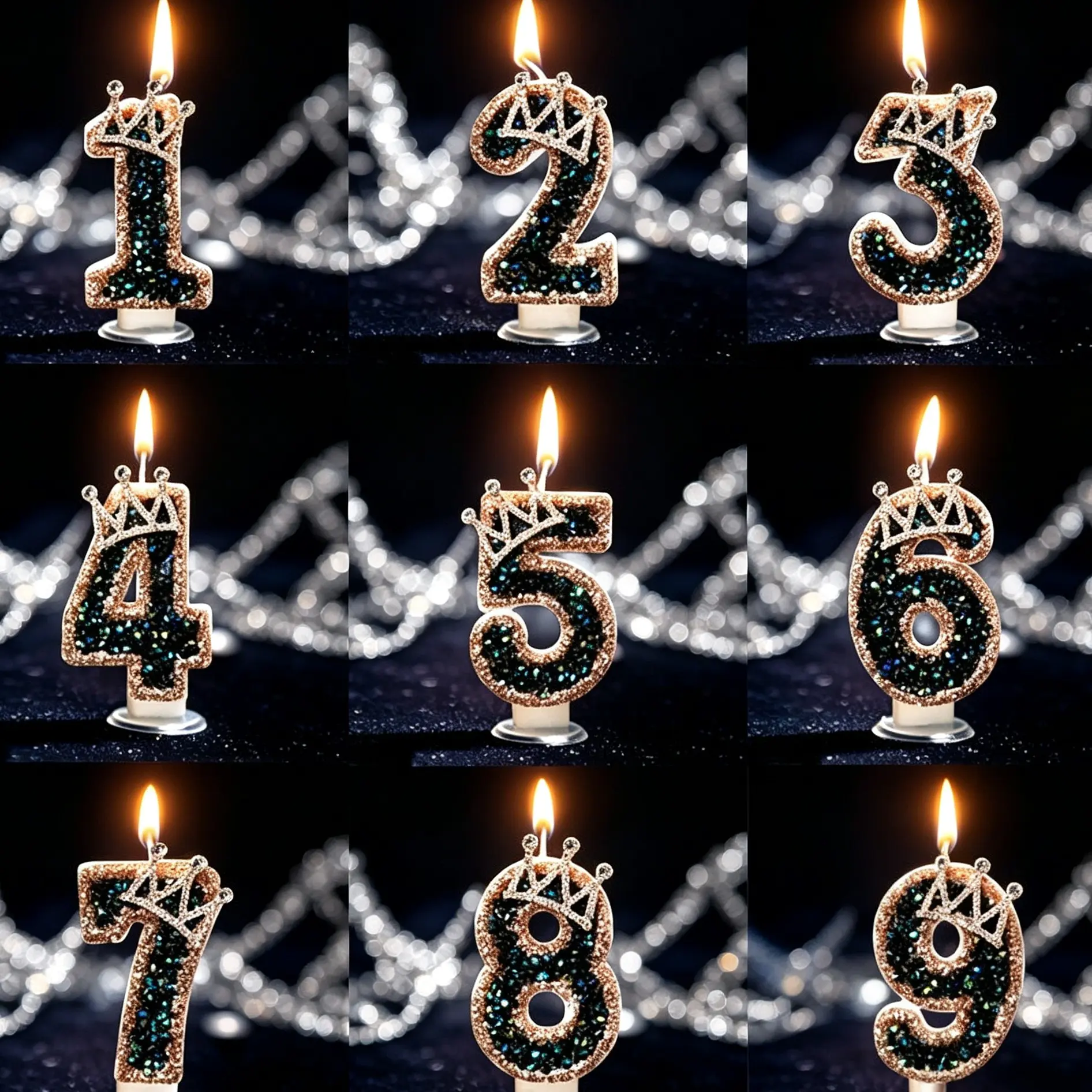 New Crown Letter Number Candles, Wedding Anniversary Birthday Candles, DIY Creative Home Party Decorations, Cake Decorating, Cake Decoration Supplies, Cake Candles 0-9 Numbers Ornaments