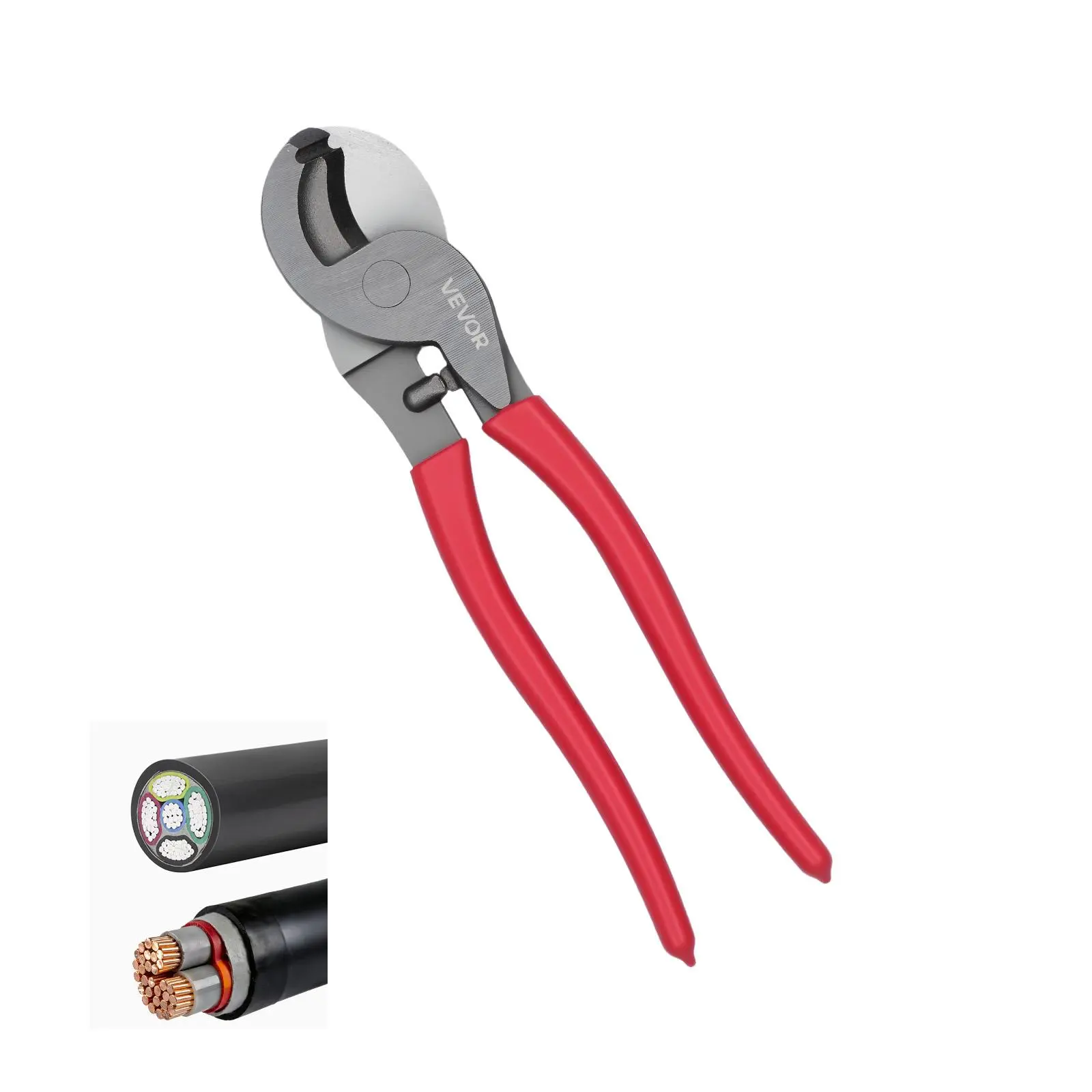【DealsForYouDays】VEVOR High Leverage Cable Cutter,9-1/4 in CompactForged Blades and PVC-Coated HandlesHeavy Duty Cable Cutting Pliers Tool for 4/0 AWG Aluminum2/0 AWG Soft Copper and 100-Pair 24AWG Comm Cables