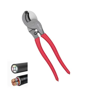 VEVOR High Leverage Cable Cutter, Summervibes,Summervibes, 9-1/4 in Compact, Forged Blades and PVC-Coated Handles, Heavy Duty Cable Cutting Pliers Tool for 4/0 AWG Aluminum, 2/0 AWG Soft Copper and 100-Pair 24AWG Comm Cables