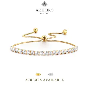 ARTPHRO Exquisite Tennis Bracelet for Women, Adjustable Length, Shining and Elegant, Perfect Gift for Girlfriend or Daily Wear