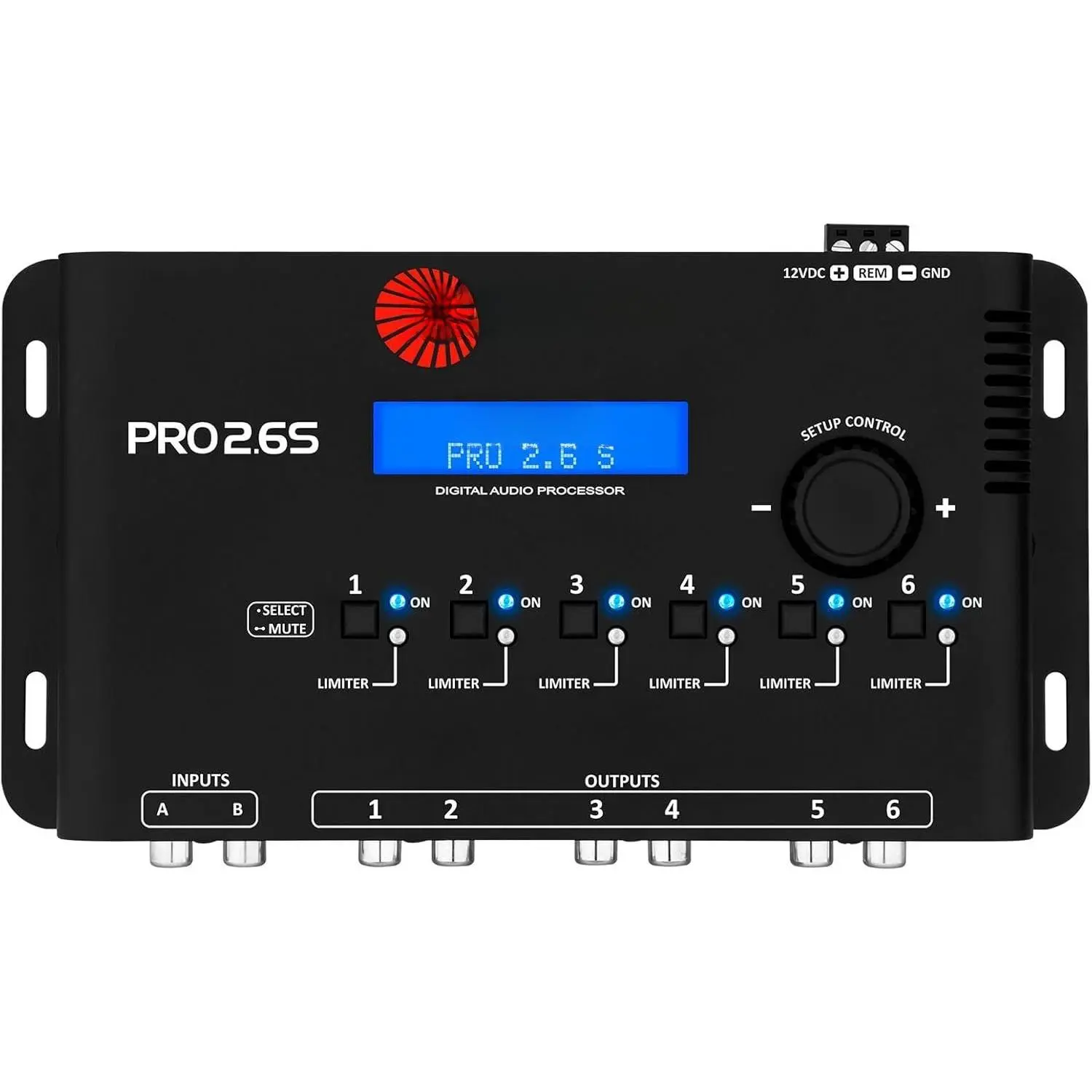 Pro 2.6S Digital Signal Processor Equalizer 3-band Graphic Equalization 6 Channels 18K Ohms(RCA) Output Impedance  Ohms Limiter Adjustable  Audio System