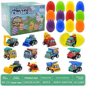 12pcs/20pcs Prefilled Round Easter Eggs Toys for Easter Egg Hunt, Filled with Toys Party Favors for Kids Boys Girls Easter Eggs Hunt, Basket Stuffers Fillers, Classroom Prize Supplies Kids Outdoor Play