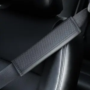 5PCs PU Leather Seatbelt Shoulder Pad - Shoulder Protector Safety Cover, Universal Fit Auto Interior Accessory，Improve driving comfort