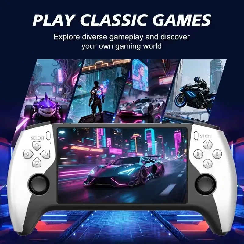 2026 New Sf3500 Upgrade Version Handheld Game Console, 5 Inch IPS Full-HD Screen, 3000mah Long-Lasting Battery, Ideal for Gaming Enthusiasts, Compact, Portable Gaming System