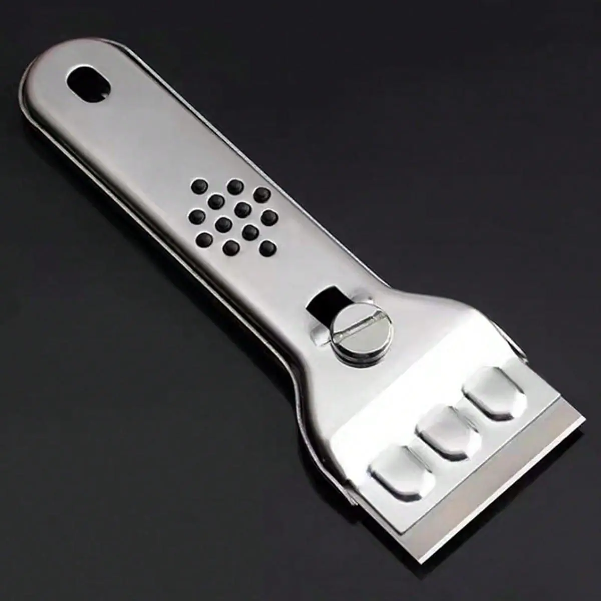 Multifunctional Cleaning Scraper, 1 Count Metal Floor Scraper with Handle, Household Home Cleaning Tool for Kitchen and Bathroom, Kitchen Counter