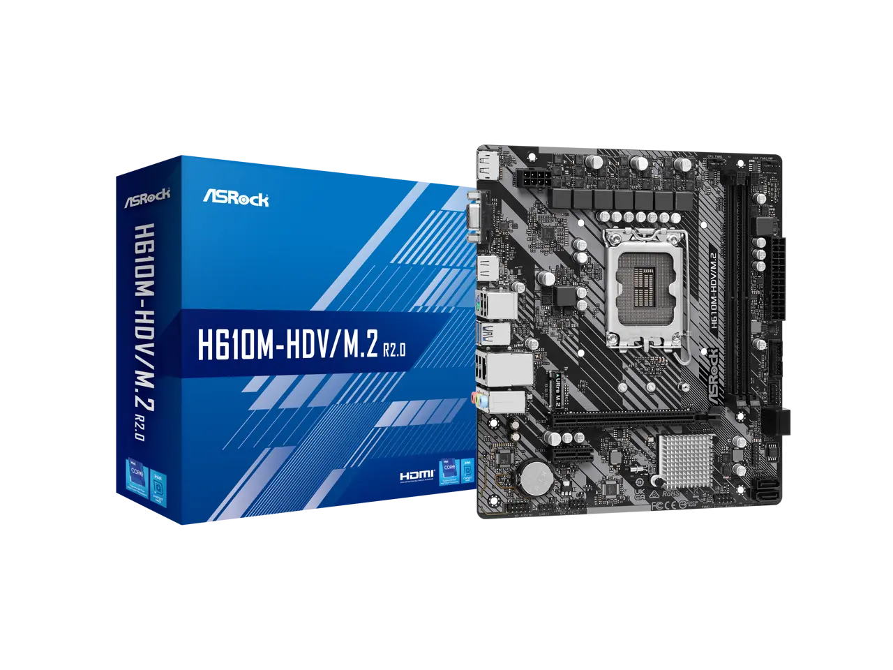 ASRock Intel H610 LGA 1700 Micro ATX DDR4 Motherboard