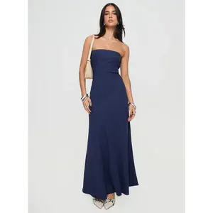 Yahir Strapless Maxi Dress Navy