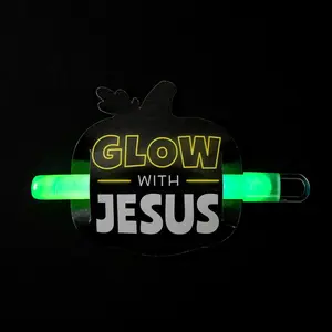 4" x 3 3/4" Bulk 50 Pc. Religious Glow with Jesus Glow Sticks