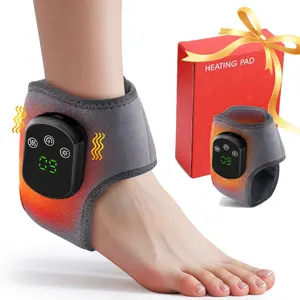 Electric Heated Foot Ankle Massager, 2 Counts 5 Modes Heating & 3 Modes Vibration Foot Warmer, Universal for Both Left and Right Foot Massager for Women & Men