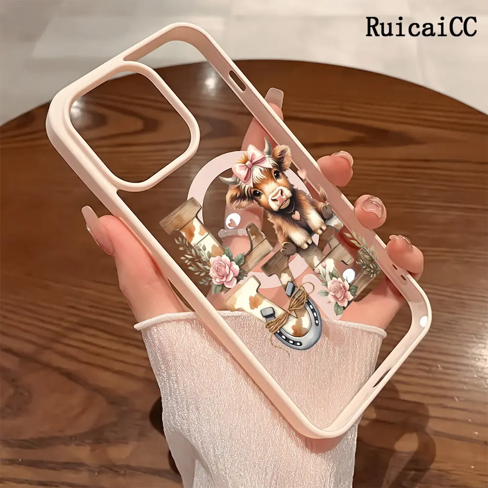 Premium Magnetic Phone Cases for iPhone11/12/13/14/15/16//17/Air/promax/Plus Western Highland Cow Love y2k cased MagSafe Ready, Anti-Fall, Springtok and Ultra-Thin Design | Perfect for Everyday Use Protector Screen Protector Aesthetic Cover