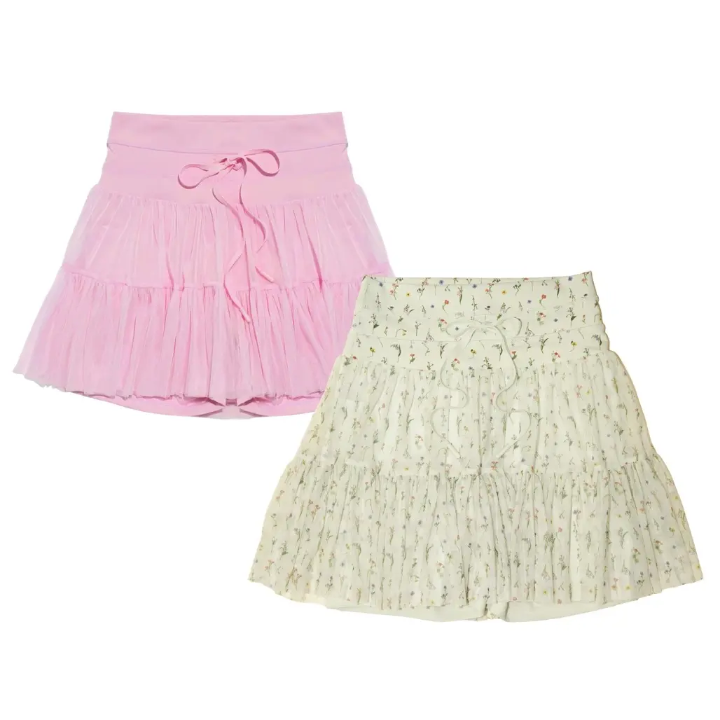 Summer Blooms (Longer) TikTok Exclusive Bundle - Bubblegum x Meadow (Longer) Pirouette Skorts