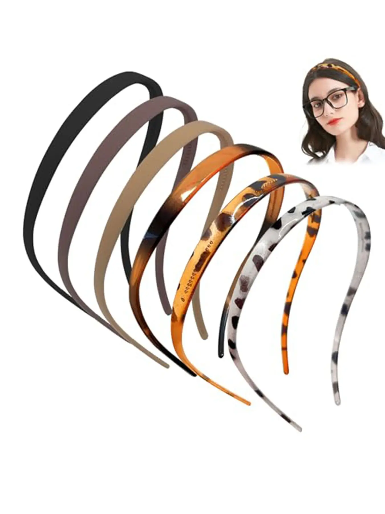 6pcs Leopard Print Hair Bands with Teeth, Multi-Color Non-Slip Headbands, Durable and Simple Design, Suitable for Face Washing, Skincare, Reading, Elastic Fashion Headbands