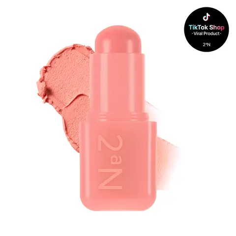 2aN Pocket Cotton Blurring stick – 2-in-1 Lip and Cheek Soft Blur Stick, Cloudy Matte Finish, Tone-on-Tone Makeup, Lightweight Watercolor Texture, Korean Beauty Makeup Cosmetic