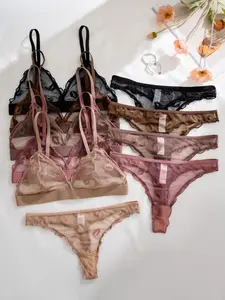 Women's Comfortable Elegant Bra Set, Underwear Sets, No Steel Cup Design, Triangle Cups, Breathable Fabric, Ideal for Daily Wear & Everyday Use