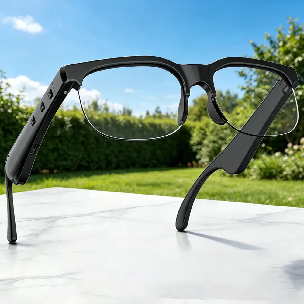 Lightweight Half-Rim Bluetooth-compatible Audio Glasses For Daily Life & Outdoor Sports