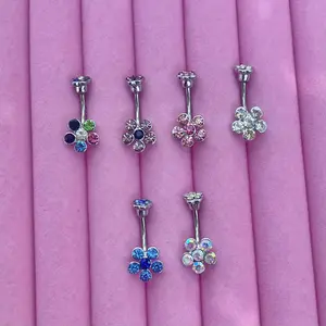 Basic Flower Belly Ring