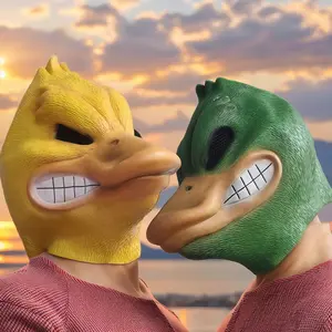 Funny Duck Mask, 1 Count Animal Design Mask, Angry Duckling Headgear, Halloween Costume Animal Mask, Masquerade Party Pranks Prop