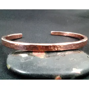 Heavy Gauge Copper Bracelet, Hand Hammered Bracelet, Textured Copper Bracelet, Hammered Copper Bracelet, Unisex Bracelet, Arthritis Bracelet Adjustable Cuffs