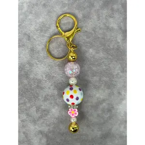 Bubble Gum Beaded Bar Keychain | DIY Bag Charm