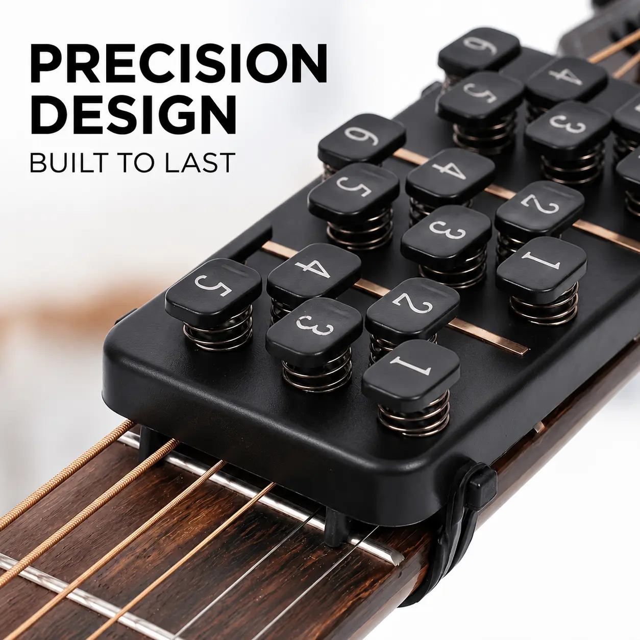 Guitar Chord Trainer Accessory Kit, 1-Button Learning Device with 110+ Options, Beginner-Friendly for Easy Mastery, Travel-Friendly Camping Gear, Compatible with 38-41-Inch Acoustic Guitars, Perfect Gift